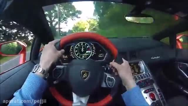 لامبورگینی Aventador 2015 - درایو تست سرعت بالا