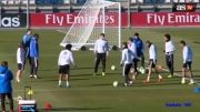 حرکات رونالدو در تمرین رئال مادرید