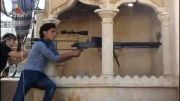 تبدیل سلاح تیربار سنگین به اسلحه تك تیرانداز توسط شورشیان حلب سوریه
