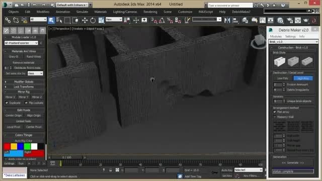 آموزش استفاده از اسکریپت Debris Maker 2 3Ds max