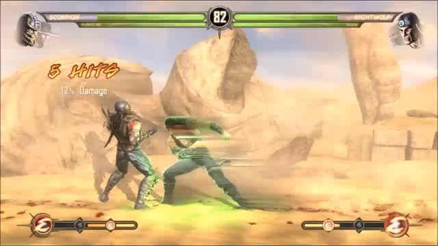 MKKE - Scorpion. Kung Lao vs Nightwolf. Noob (خونی +18)
