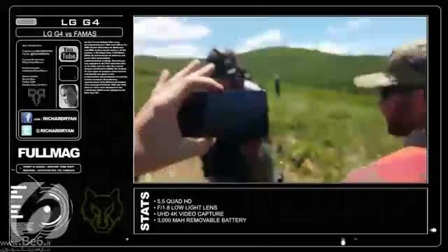 ویدیویی جالب از شلیک به ال جی جی 4 با اسلحه فاماس
