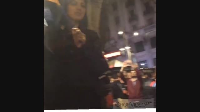 هلیا امامی در جشن پیروزی بارسلونا