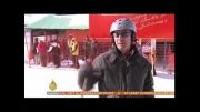 توریست های خارجی در پیست اسکی دیزین در تهران