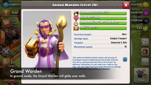قهرمان جدید کلش آو کلنز Grand Warden