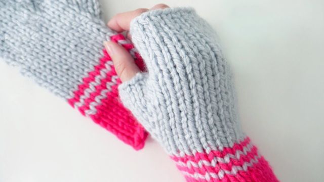 آموزش بافت دستکش دخترانه بدون انگشت | زیبا و ساده