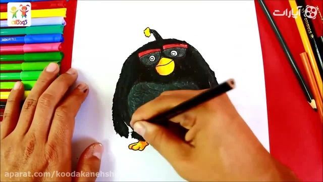 دانلود آموزش نقاشی کودکانه با زبان فارسی - بمب از انگری بردز