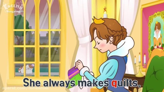 دانلود انیمیشن موزیکال آموزش زبان انگلیسی به کودکان - قسمت حرف Q