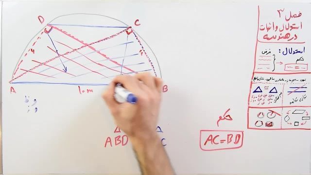 آموزش ریاضی پایه نهم- فصل سوم -بخش هفتم-اثبات دایره ها