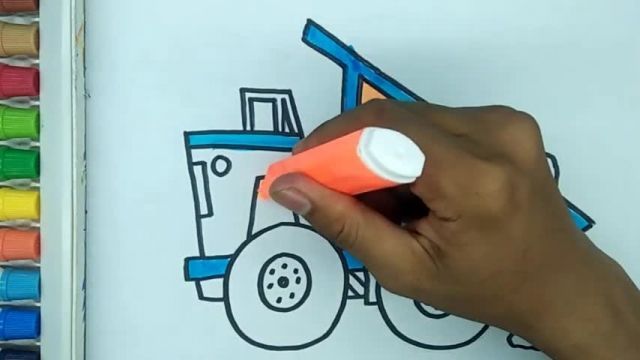 آموزش نقاشی به کودکان -کشیدن کامیون 