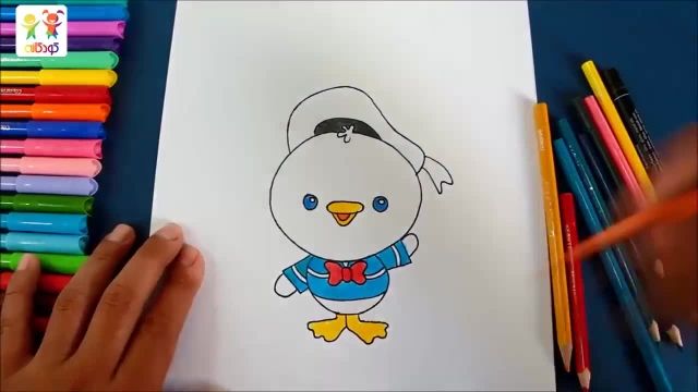 دانلود آموزش نقاشی کودکانه با زبان فارسی - دونالد داک 