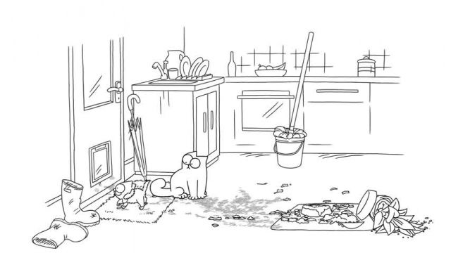 دانلود کارتون گربه سایمون (Simon’s Cat) - پنجه های گلی