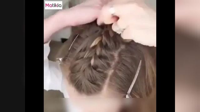 آموزش ساده بافت موی جلو سر دخترونه زیبا (روش آسان)