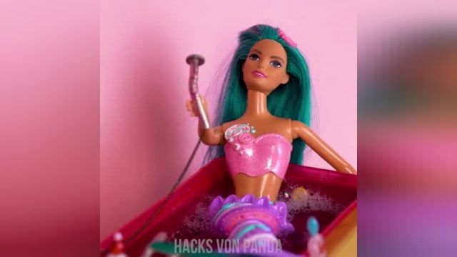 فیلم آموزش ایده های خلاقانه برای لایف هک های زیبا برای عروسک باربی