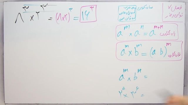 آموزش ریاضی پایه هشتم - فصل هفتم- بخش اول -یاد آوری توان و ساده کردن