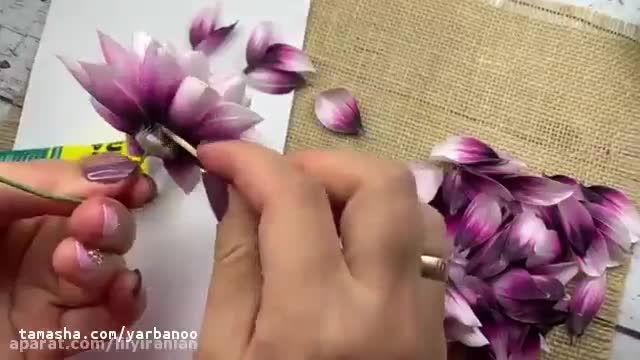ایده جالب و آسان ساخت گل با فوم