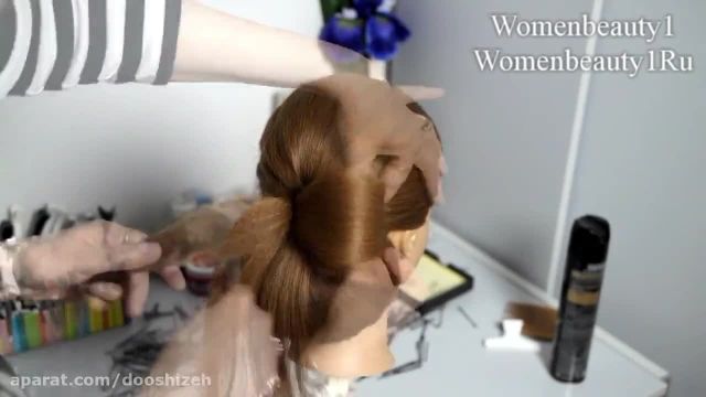 کلیپ آموزشی شینیون - بستن مو به صورت پاپیون