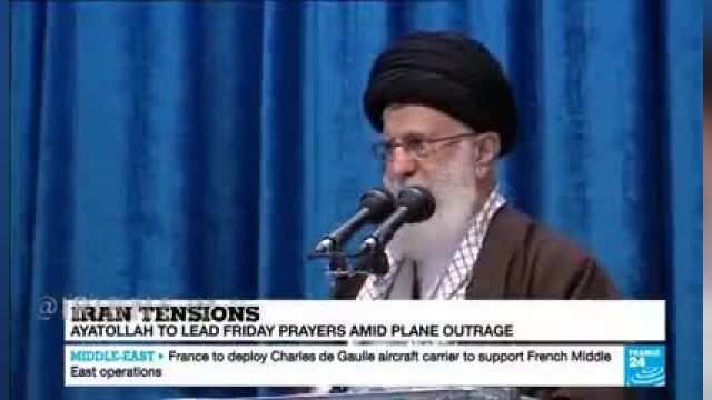 تصاویر زنده شبکه فرانس 24 از نماز جمعه تهران