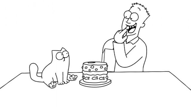 دانلود کارتون گربه سایمون (Simon’s Cat) - کیک تولد