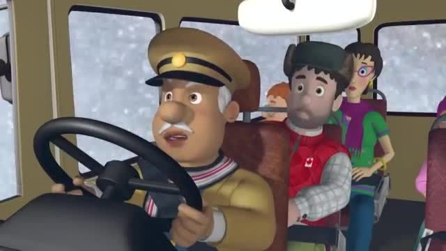 دانلود انیمیشن سام آتش نشان این قسمت - " لغزیدن اتوبوس در جاده "
