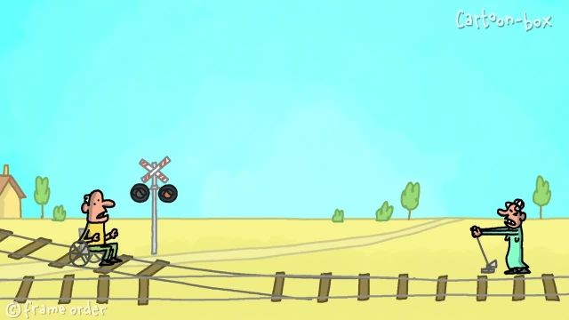 دانلود انیمیشن باکس قسمت | گیر کردن روی ریل قطار