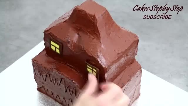 آموزش آشپزی - طرز تهیه کیک شکلاتی با تم خانه هیولا در چند دقیقه
