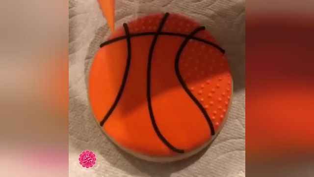 نحوه درست کردن - تزیین کوکی به شکل توپ بسکتبال