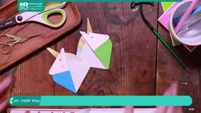 فیلم اوریگامی | اوریگامی | اوریگامی بوکمارک اسب شاخدار
