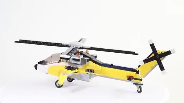 آموزش ساخت لگو - ساخت یک هلیکوپتر زرد 31023