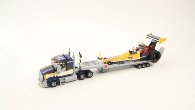 آموزش اسباب بازی های لگو (Lego City 60151 Dragster Transporter)