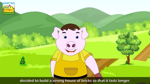دانلود کارتون داستان سه خوک کوچولو با زیرنویس انگلیسی برای تقویت زبان 