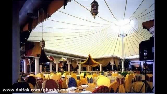 پوشش چادری رستوران مراکشی-سقف پارچه ای باغ رستوران-سایبان چادری باغ تالار