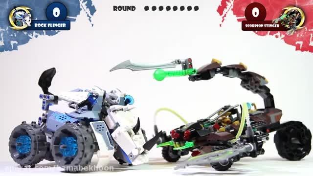 آموزش لگو بازی - مسابقه شلیک ربات های جنگنده