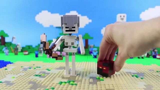 آموزش لگو اسباب بازی (LEGO MINECRAFT 21150 Skeleton with Magma Cube)