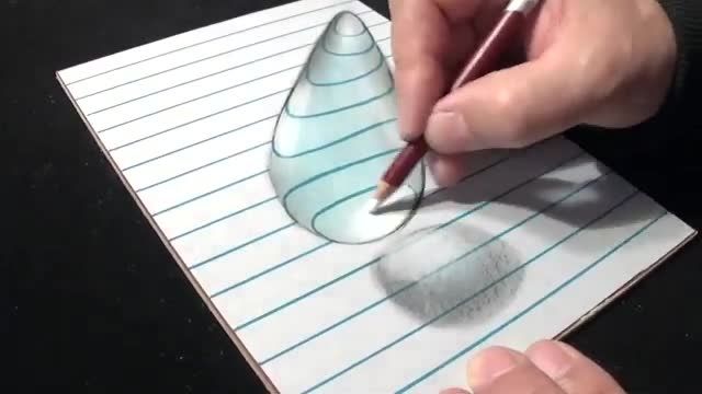 فیلم آموزش نقاشی سه بعدی با مداد - 