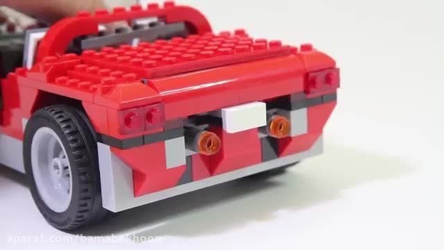 آموزش لگو بازی -ساخت یک ماشین اسپرت قرمز 7347