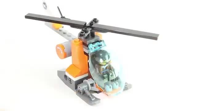 آموزش لگو بازی -لگو بازی - پک ماشین و کشتی و هلیکوپتر نارنجی