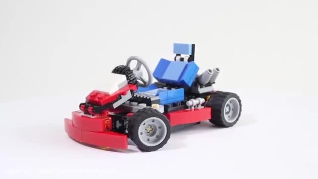 آموزش لگو بازی - ساخت یک ماشین مسابقه ای (31030 Red Go-Kart)