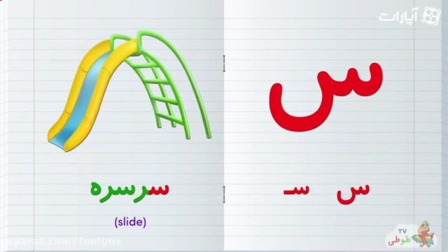 کارتون داستانی با زبان فارسی - آموزش الفبا به کودکان