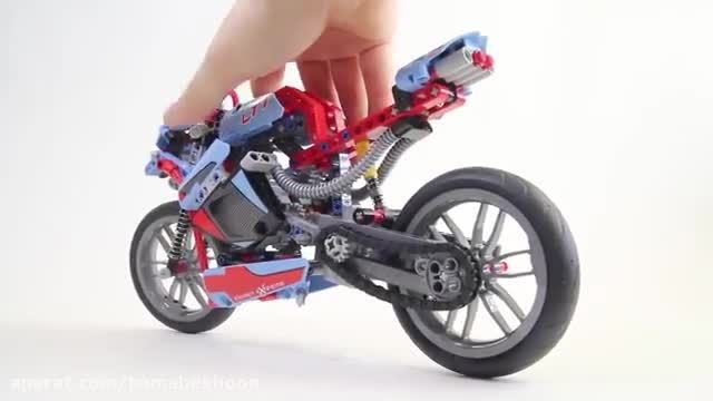 آموزش ساخت لگو - ساخت یک موتورسیکلت شیک 42036