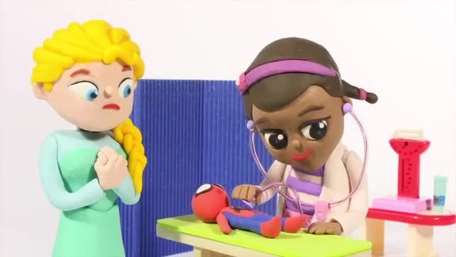 انیمیشن کودک السا و آنا - خمیر بازی شاد