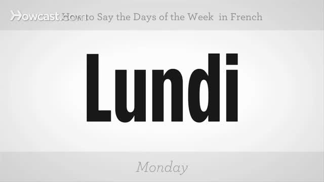 روزهای هفته به زبان فرانسه