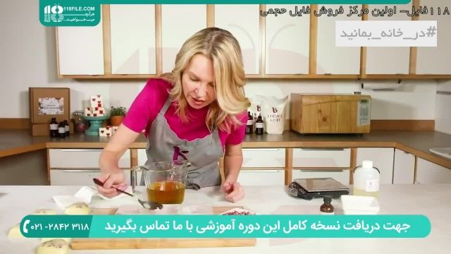 آموزش ساخت صابون تزیینی  و معطر با گل محمدی