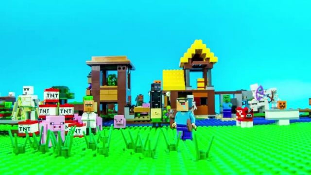 آموزش لگو اسباب بازی (LEGO Minecraft NOOB vs PRO: HOUSE BUILD)