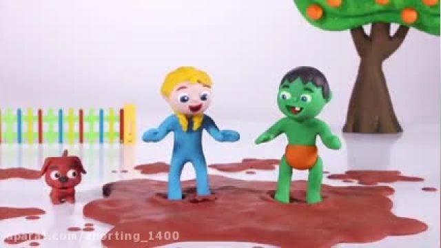 انیمیشن کودک السا و آنا - بازی با بادکنک های رنگی