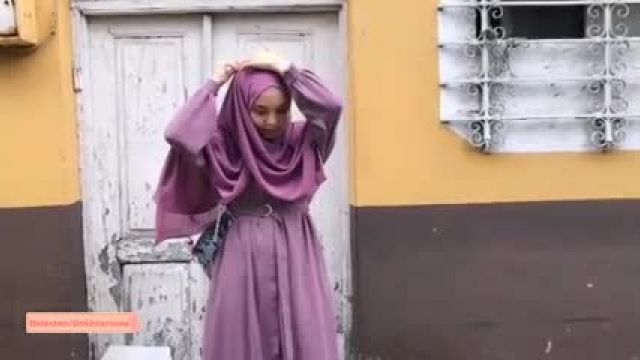 آموزش بستن شال و روسری - روسری قواره دار با حجاب ترکیه ای