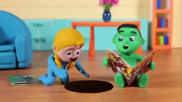 انیمیشن کودک السا و آنا - بچه فیل و باران رنگین کمانی