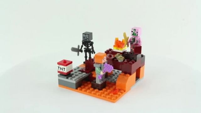 آموزش لگو اسباب بازی (Lego Minecraft 21139 The Nether Fight)