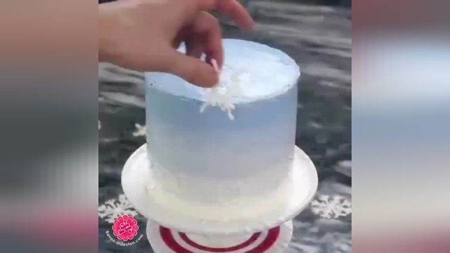 طرز درست کردن - تزیین کیک زمستانی