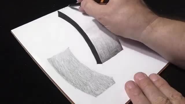 فیلم آموزش نقاشی سه بعدی با مداد - "حرف i "